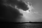 Genève la rade, un jour d&apos;orage