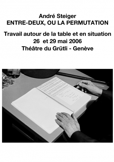 Entre-Deux, ou la permutation / lecture et situations